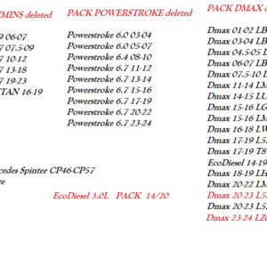 NEW  PACK CUMMINS 2023 –DMAX 23-24–POWERSTROKE 11-24 – ECODIESEL 14-20 AND MORE WhatsApp +447383475012